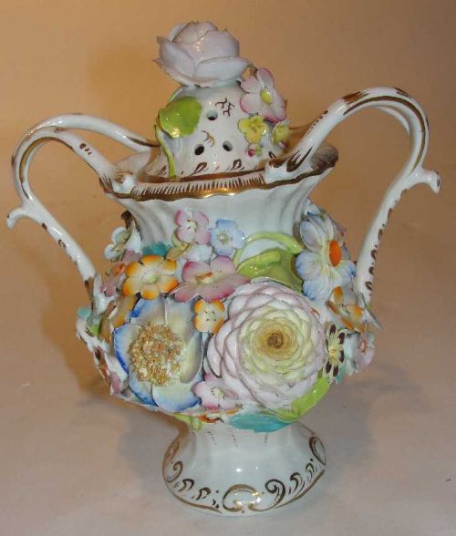 Georgian Coalport Encrusted Vase (c.1830) (1 of 1)