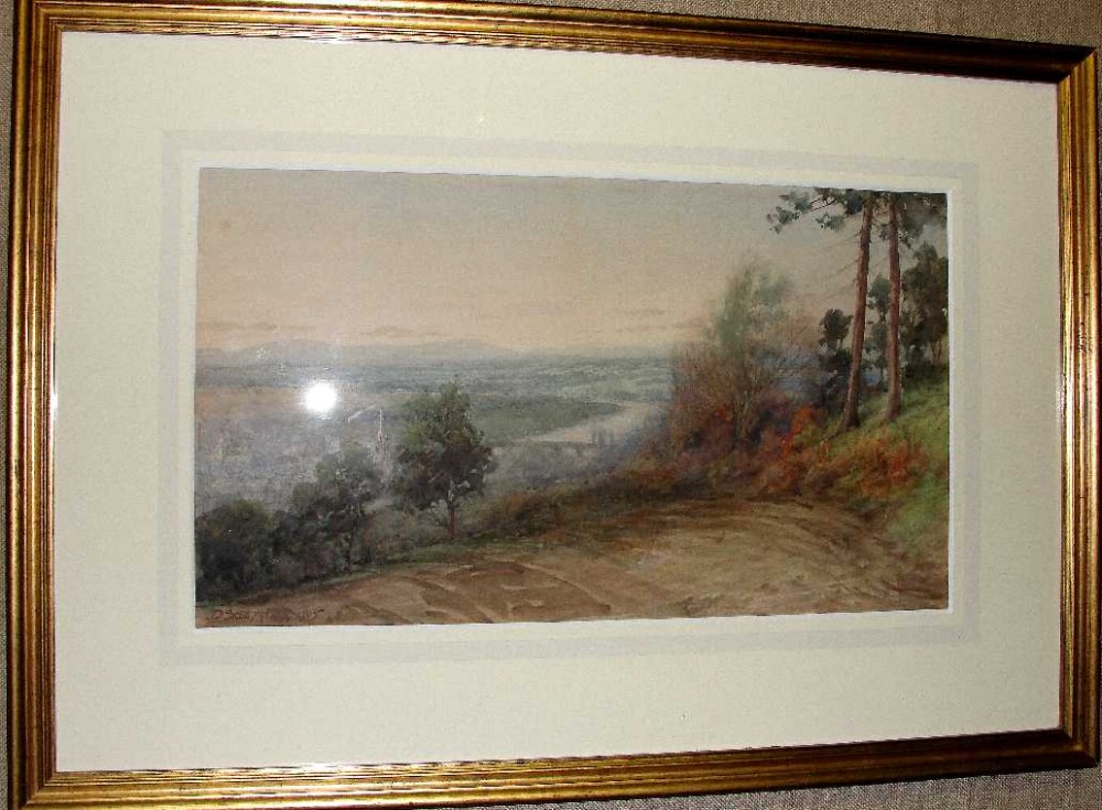Antique watercolour 'Perth' by David Scott Murray (c.1905) (1 of 1)