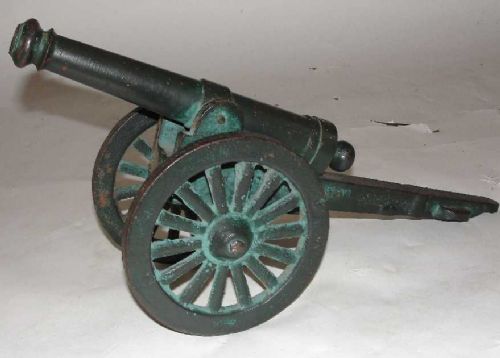 Victorian Bronze Iron Model Cannon c.1870 (1 of 1)