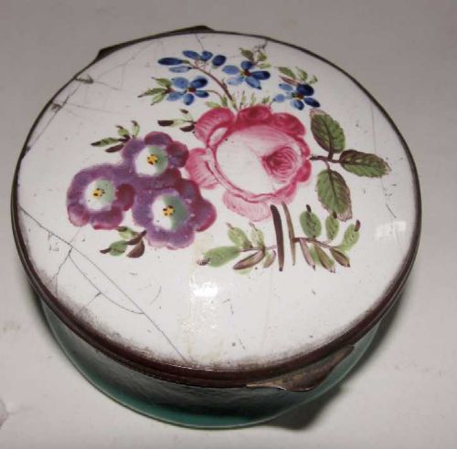 Georgian Battersea Enamel Patch Box c.1775 (1 of 1)
