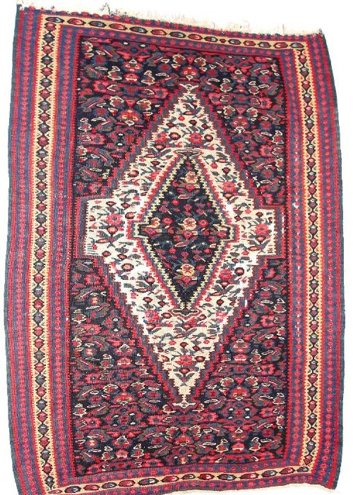 Antique Senha Hamadan Kelim Rug c.1910 (1 of 5)