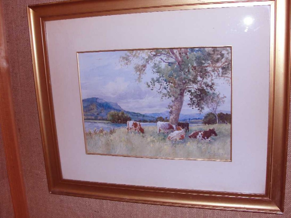 Watercolour On the Tay by J. MacLaren Circa 1900 (1 of 1)