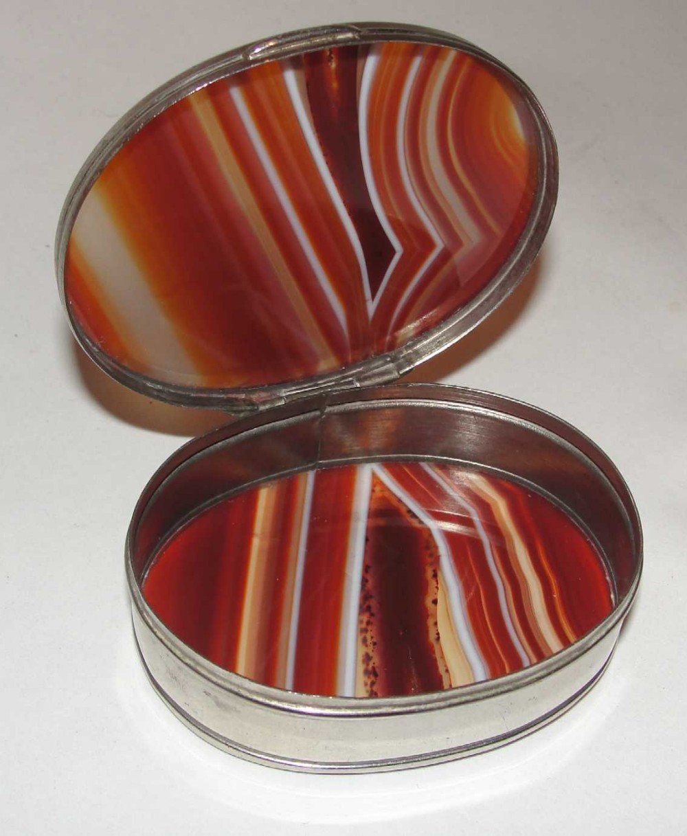 Edwardian Agate Snuff Box Scottish. circa 1910 (1 of 1)