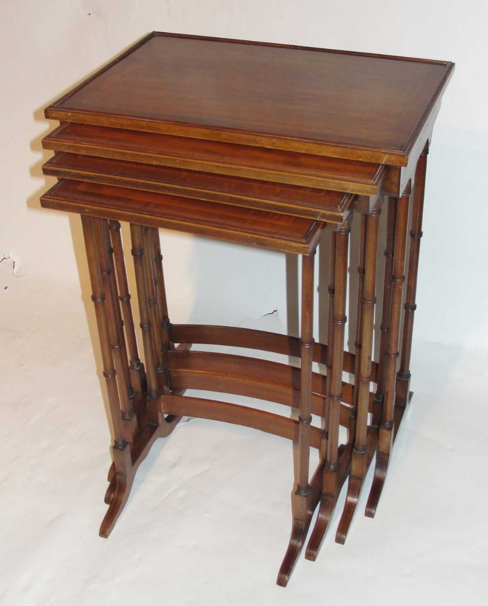 Edwardian nest 4 mahogany tables Circa 1910 (1 of 1)