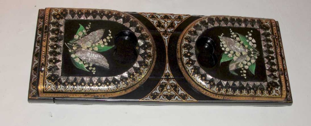 Victorian Papier Mache Book Slide c.1850 (1 of 1)