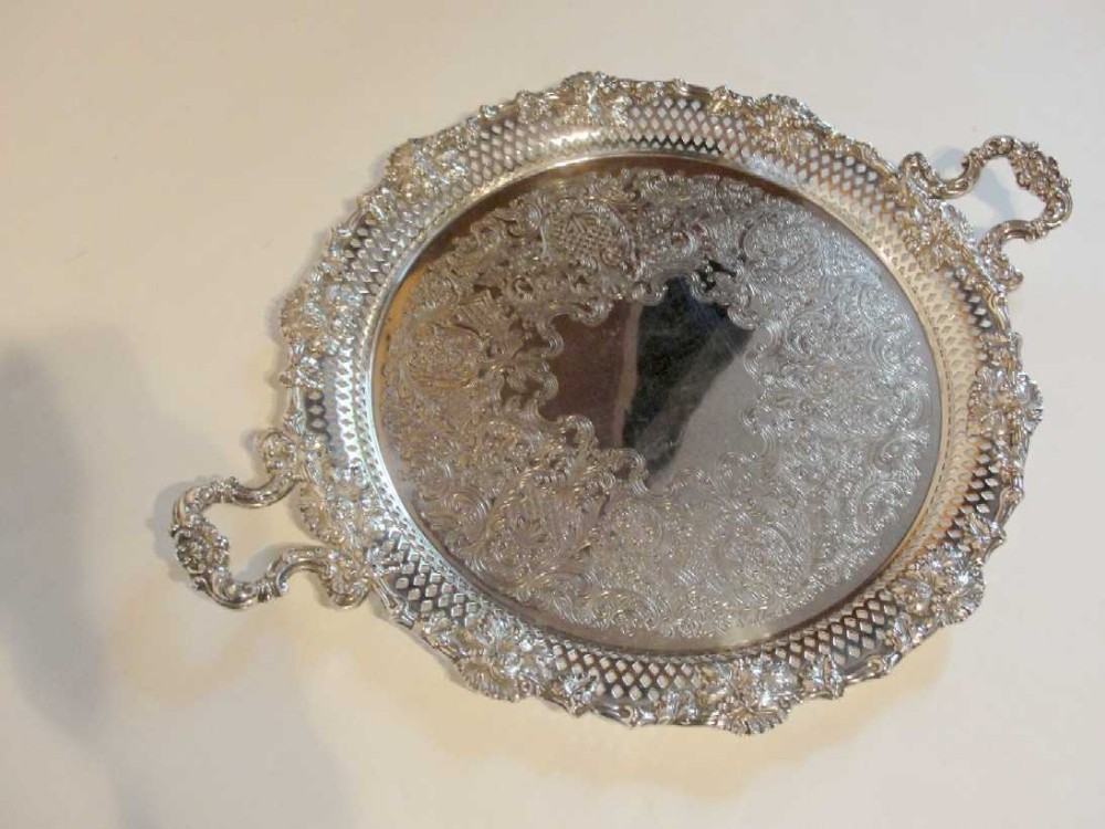 Victorian Silver Plated Tray c.1870 (1 of 1)