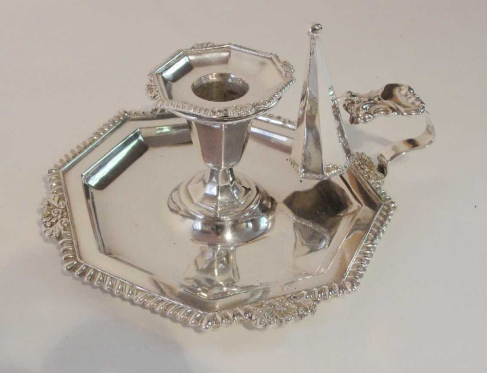 Victorian Silver Plated Chamber Candlestick (1 of 1)