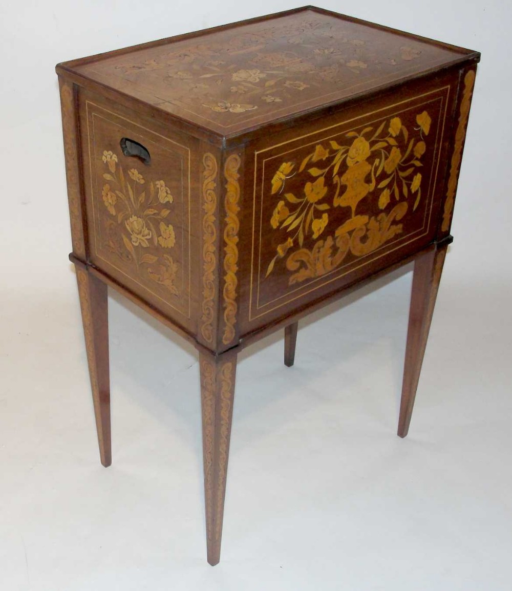 Dutch Marquetry Bedside Cabinet c.1780 (1 of 1)
