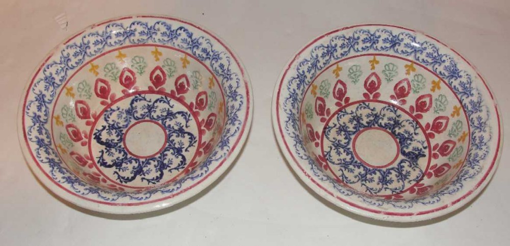 Pair of Victorian Scottish Pottery Bowls (1 of 1)