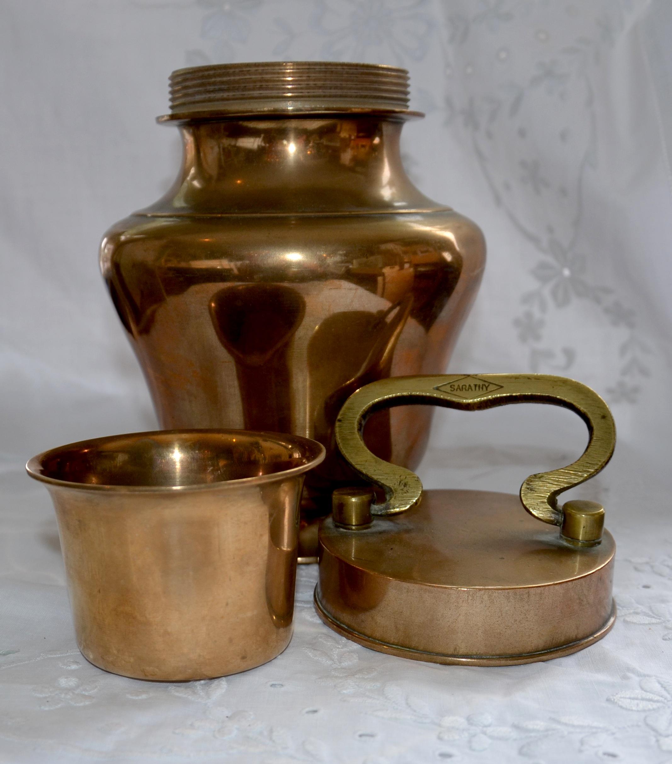 Early Brass  Storage or Tiffin Pot from India (1 of 1)