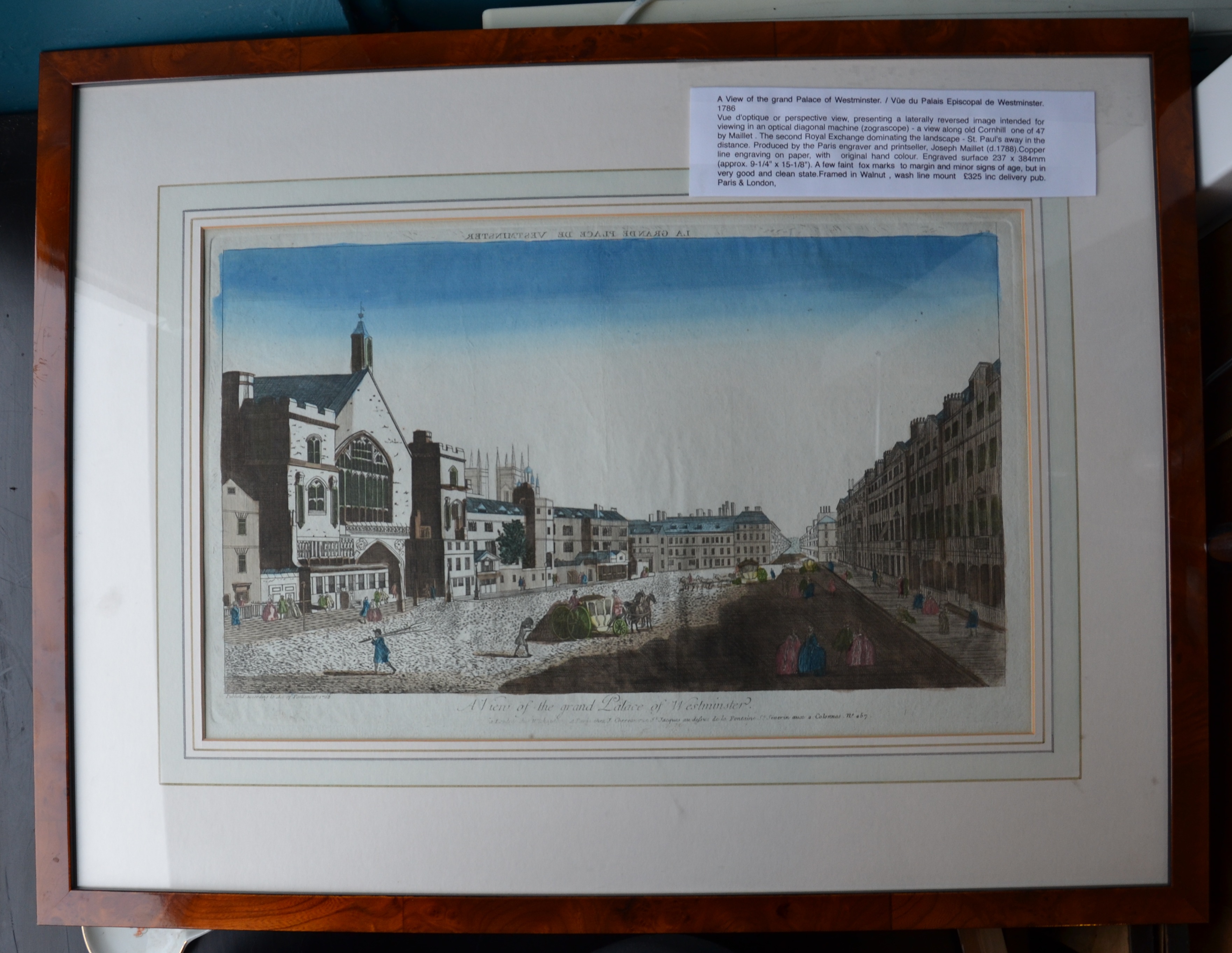 A View of the grand Palace of Westminster. / Vüe du Palais Episcopal de Westminster. 1786 (1 of 1)