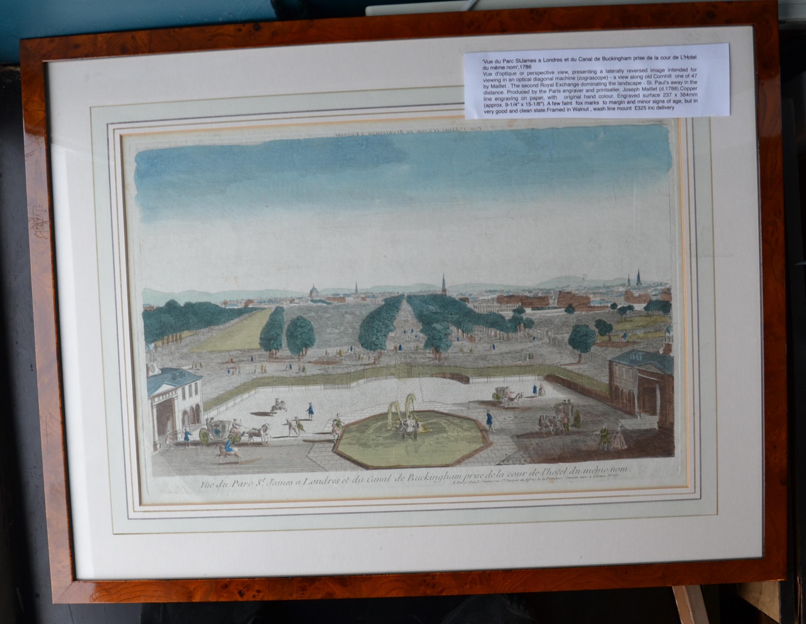 'Vue du Parc St James a Londres et du Canal de Buckingham prise de la cour de L'Hotel du même nom',1786 (1 of 1)