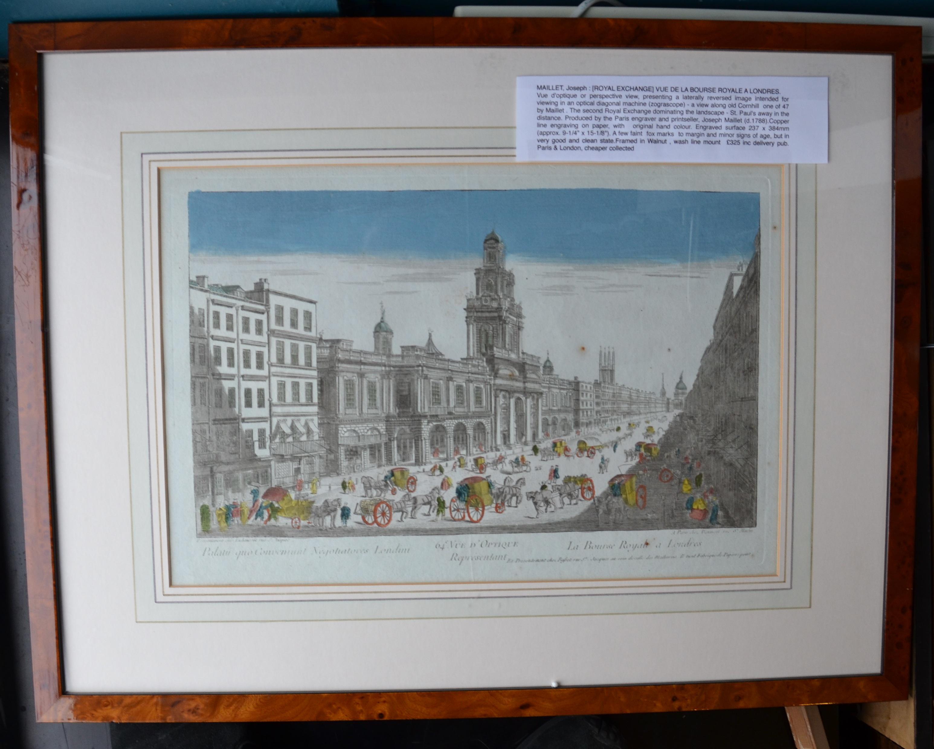 ROYAL EXCHANGE/VUE DE LA BOURSE ROYALE A LONDRES. Vue D'Optique (1 of 1)