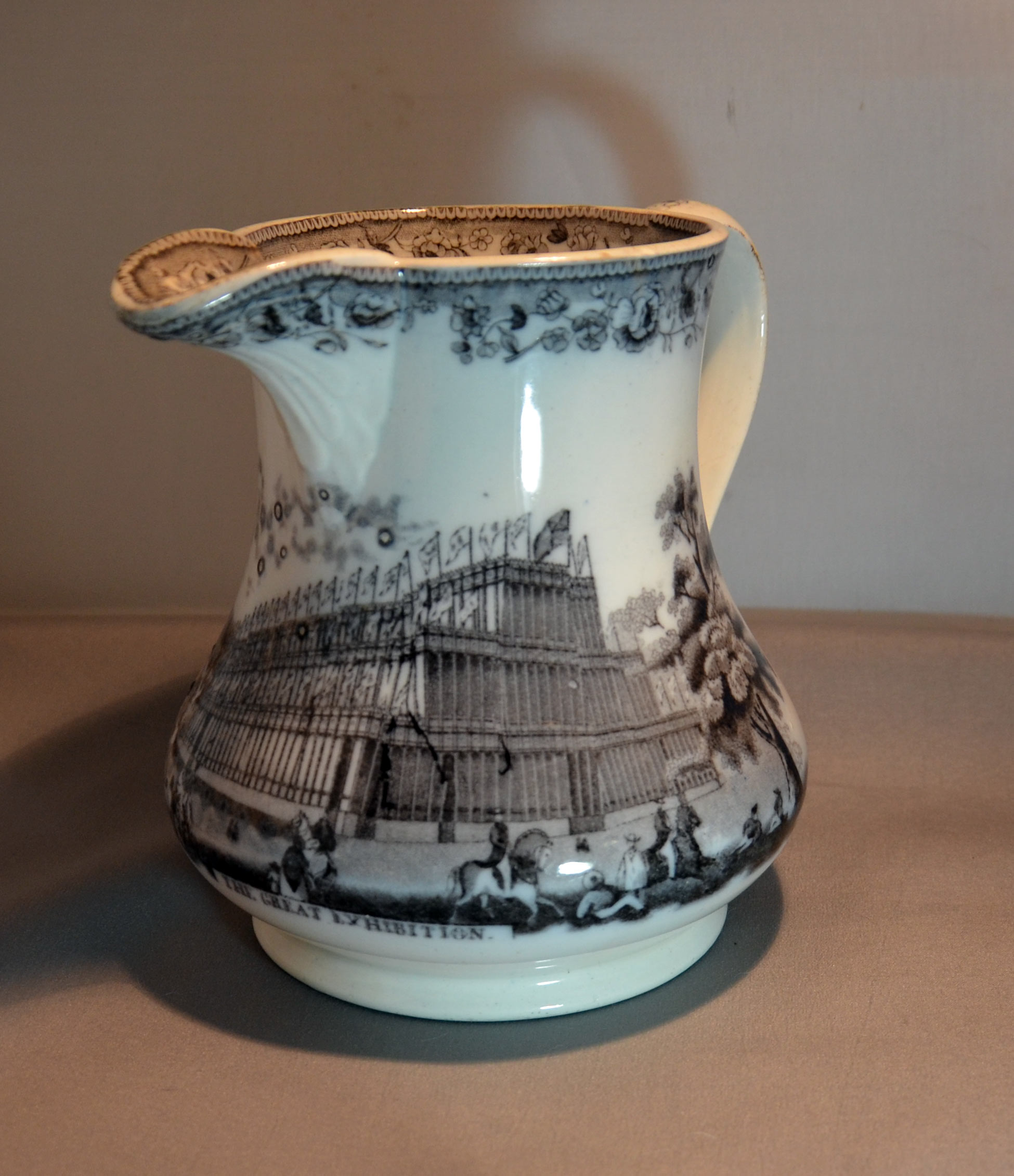 Commemorative Jug Great Exhibition 1851 'Black White Transfer' (1 of 6)