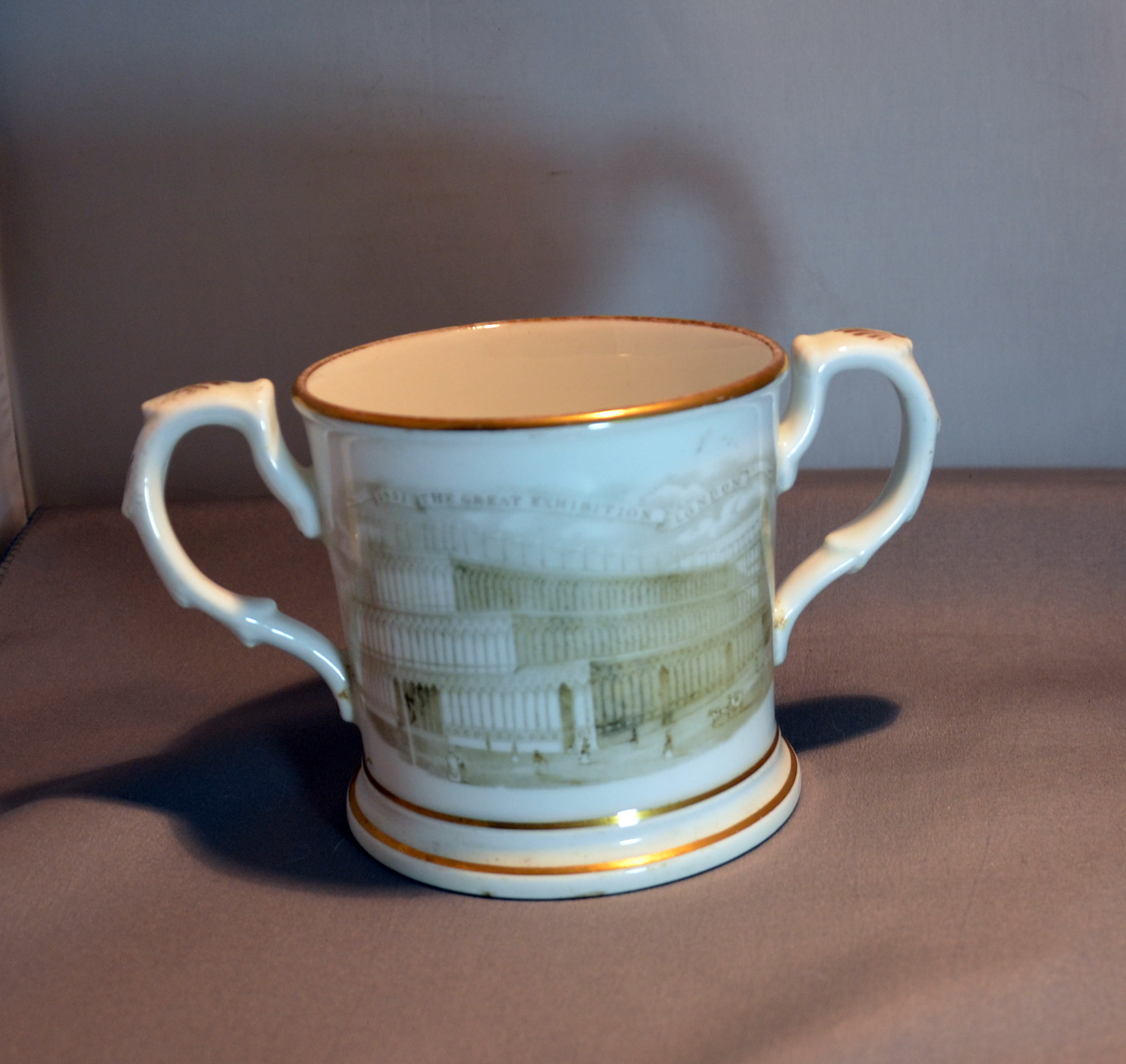 Commemorative Mug Great Exhibition 1851 Gilt, Transfer, lge (1 of 1)