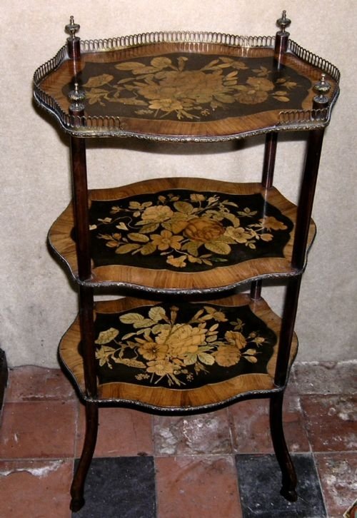 Exquisite 19th Century Marquetry Whatnot (1 of 2)