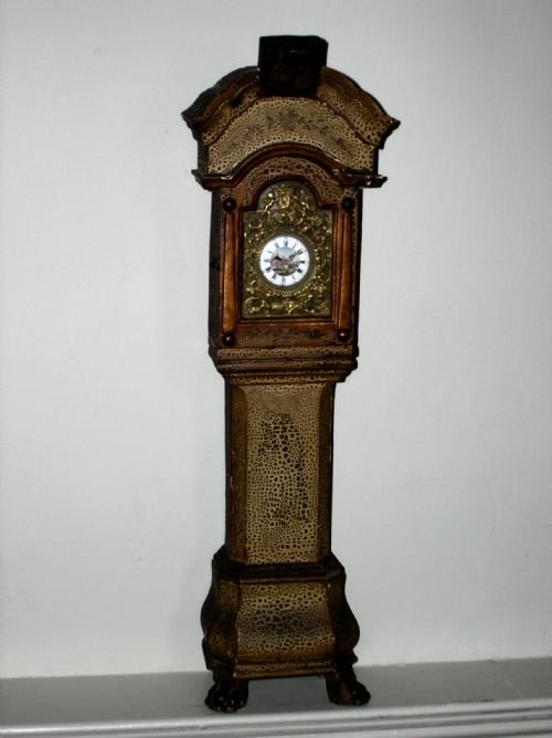 Rare Miniture Lacquered Longcase Clock (1 of 1)