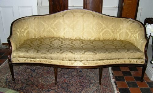 Hepplewhite Mahogany Framed Sofa c.1880 (1 of 1)