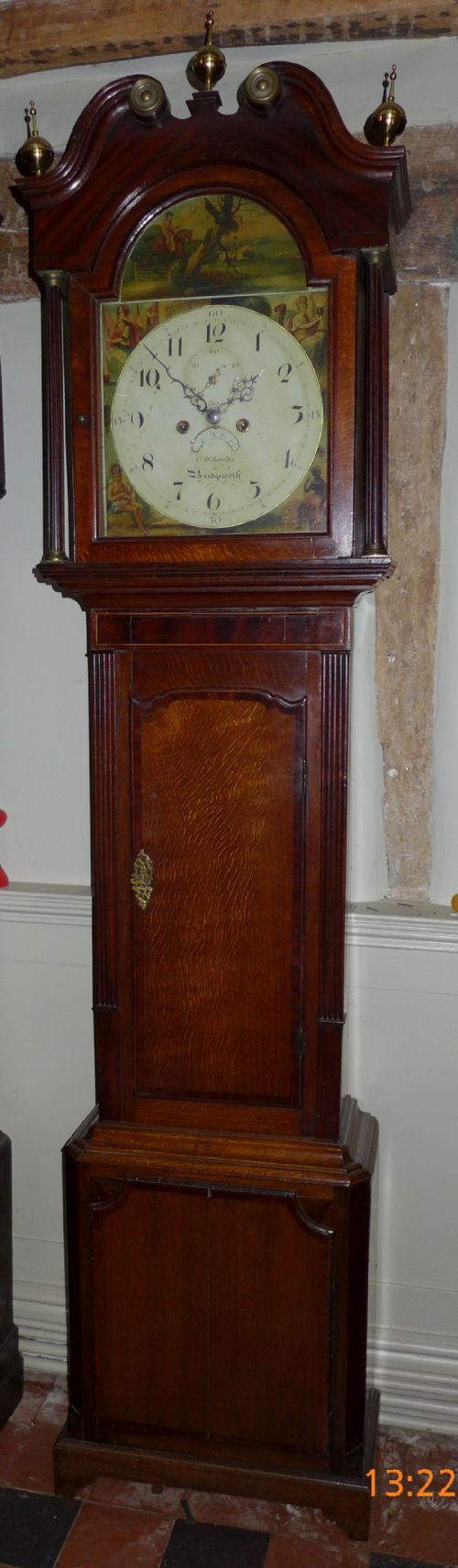 Early 19th Century Oak & Mahogany Longcase Clock (1 of 1)