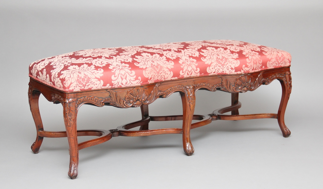 Carved Fruitwood Stool c.1860 (1 of 1) Carved Fruitwood Stool c.1860 (1 of 1)