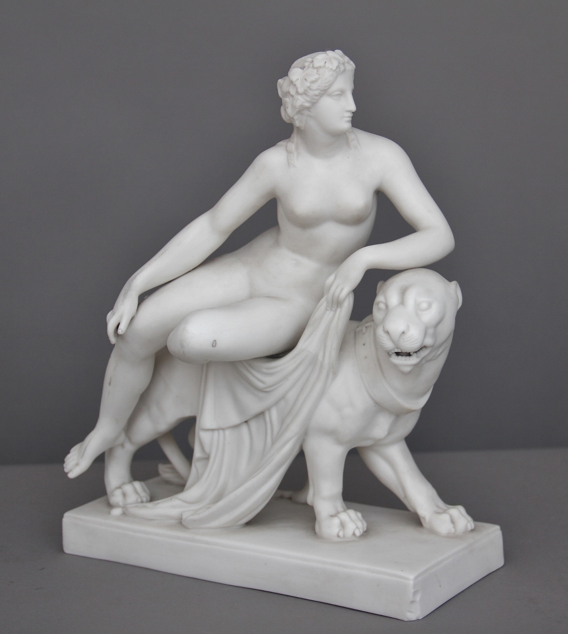 19th Century Parian Figure of Ariadne & The Panther (1 of 1) 19th Century Parian Figure of Ariadne & The Panther (1 of 1)