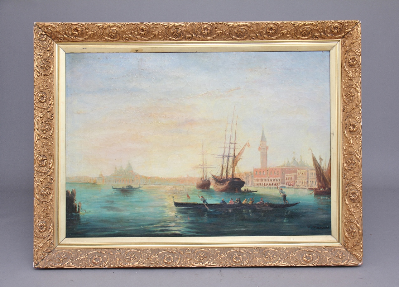 Early 20th Century Oil Painting of the Venetian Lagoon (1 of 8)