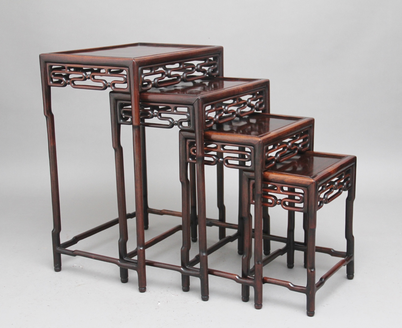 19th Century Chinese Nest of Four Tables (1 of 1) 19th Century Chinese Nest of Four Tables (1 of 1)