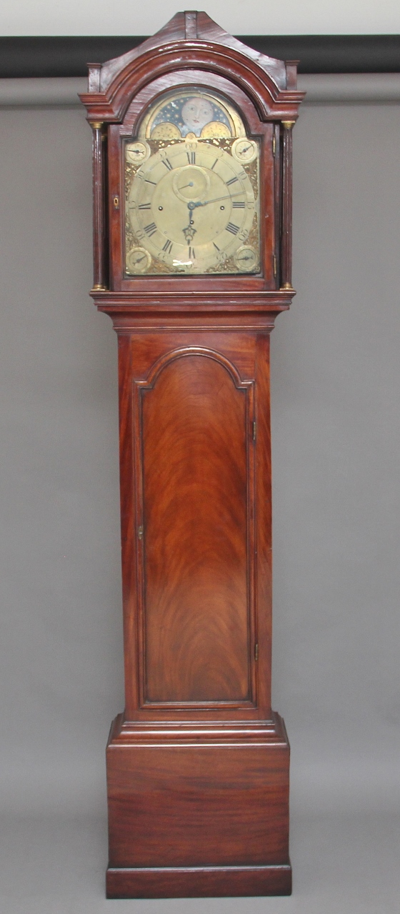 18th Century Mahogany Longcase Clock by John Wood of Grantham (1 of 13)