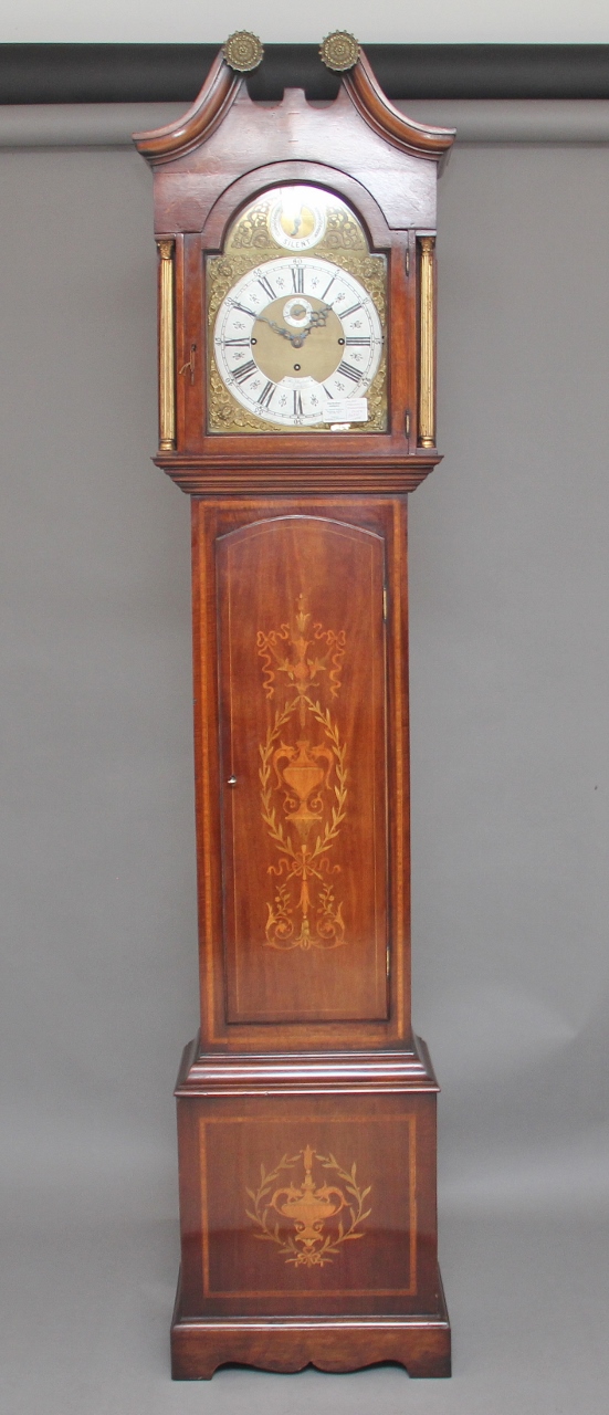 Early 20th Century Inlaid Mahogany Longcase Clock (1 of 1) Early 20th Century Inlaid Mahogany Longcase Clock (1 of 1)