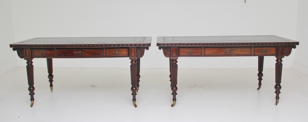 Pair of Early 19th Century Mahogany Library Tables (1 of 14)