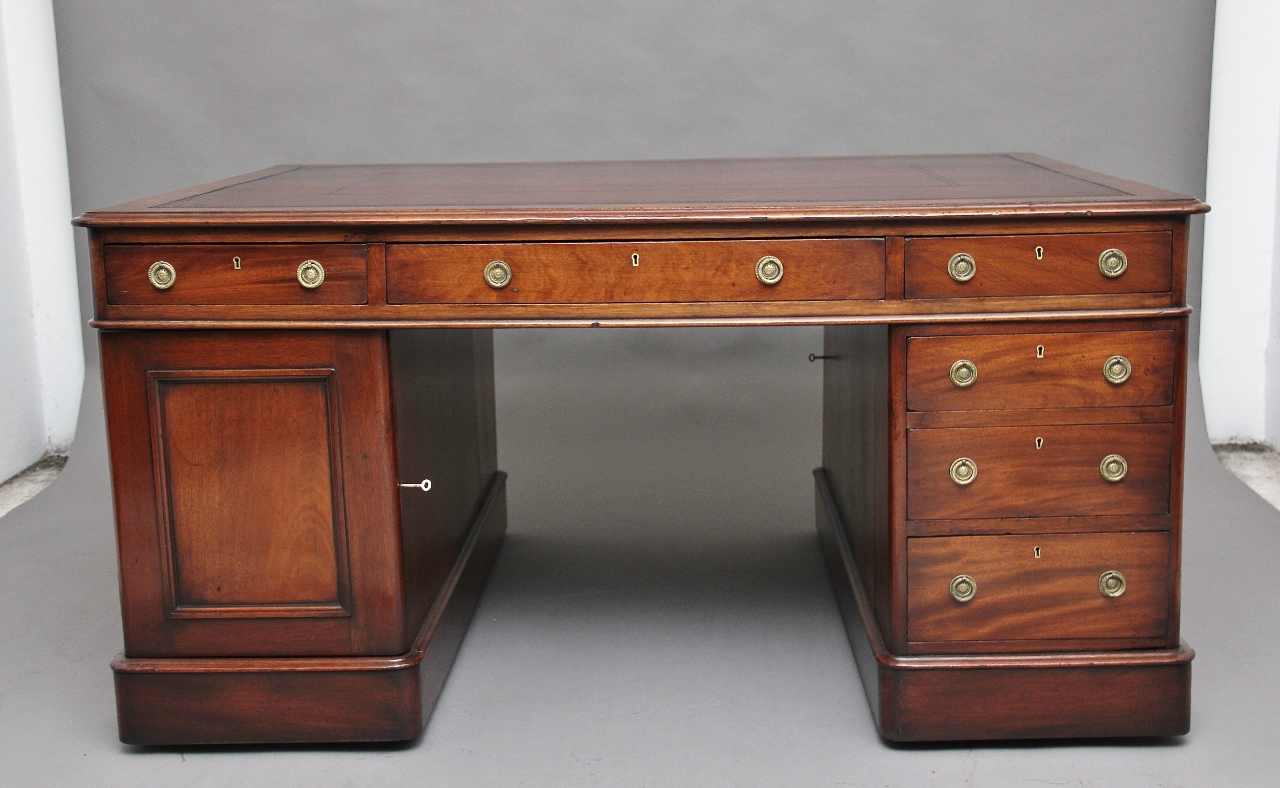 19th Century Mahogany Partners Desk (1 of 1) 19th Century Mahogany Partners Desk (1 of 1)