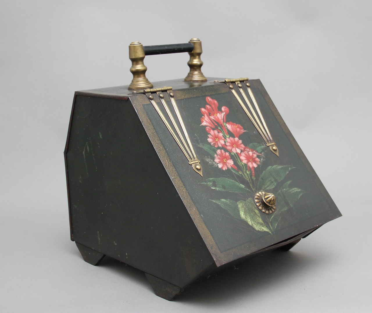 19th Century Metal & Painted Coal Box (1 of 10)