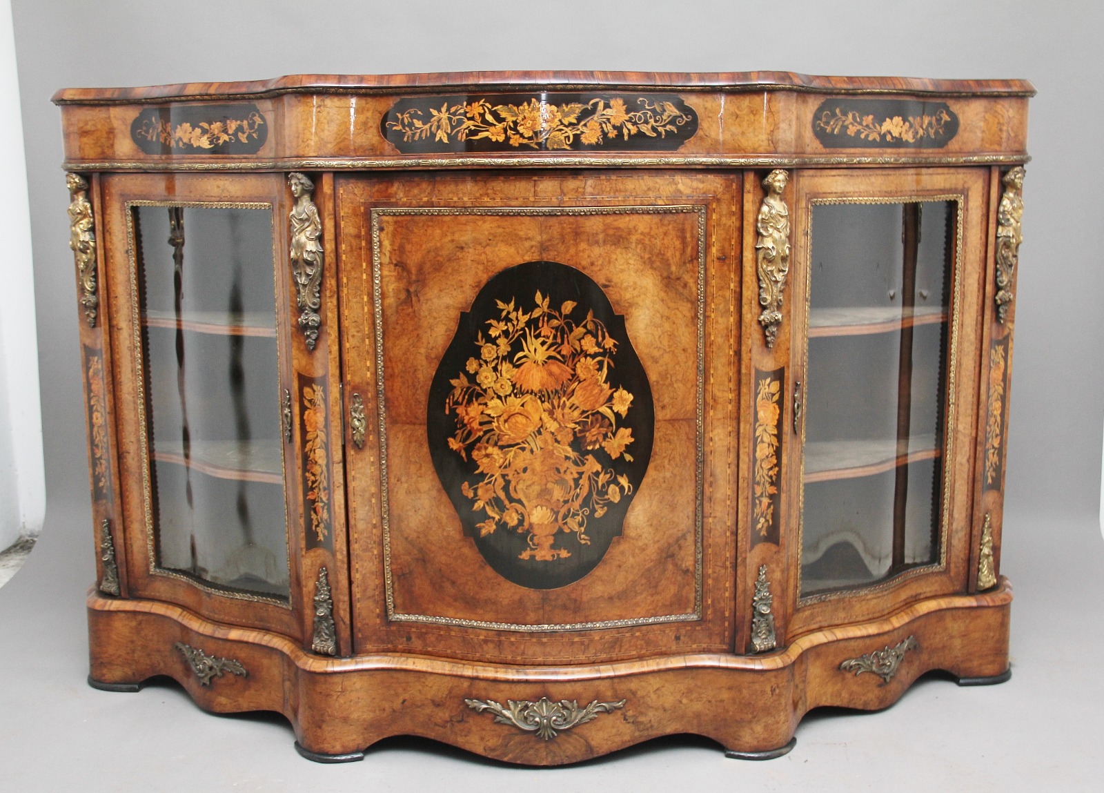 19th Century Burr Walnut Credenza (1 of 1)