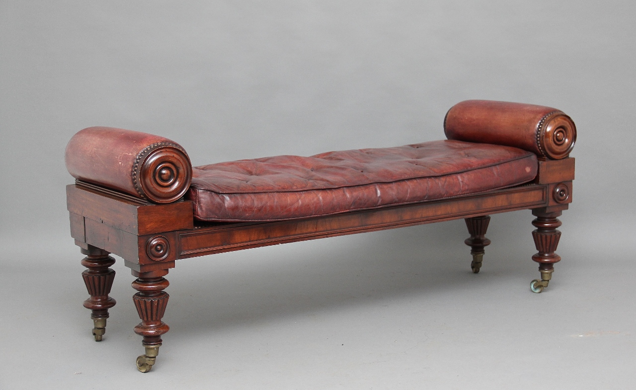 19th Century Mahogany Hall Bench c.1830 (1 of 1) 19th Century Mahogany Hall Bench c.1830 (1 of 1)