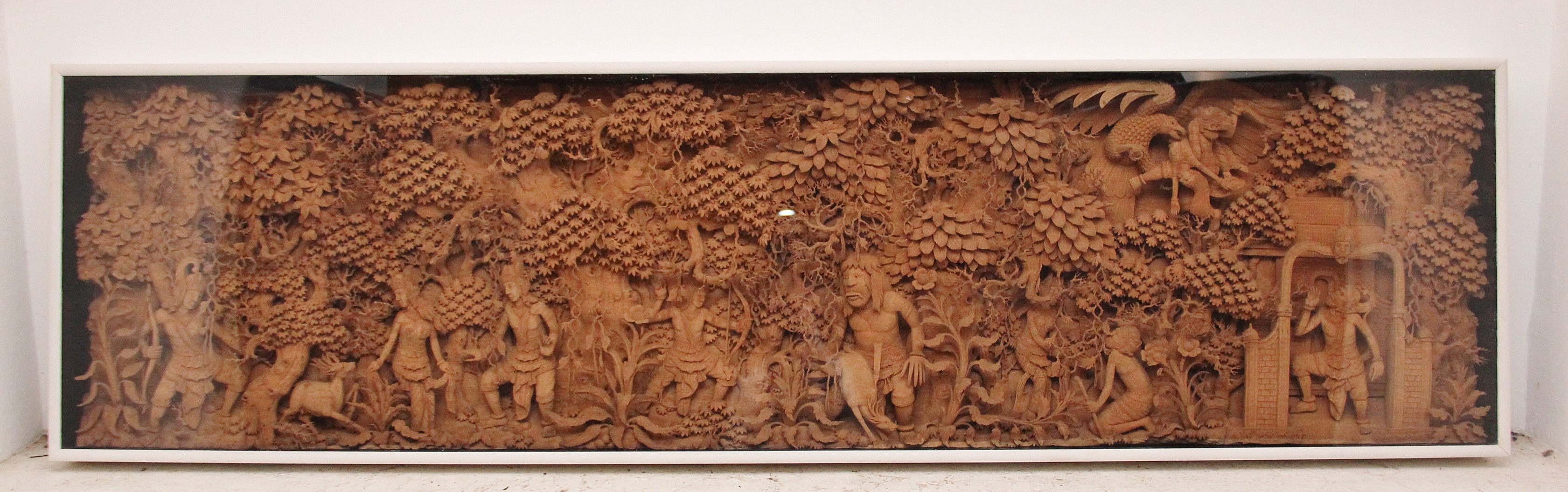 Far eastern Carved Wood Panel c.1900 (1 of 1) Far eastern Carved Wood Panel c.1900 (1 of 1)