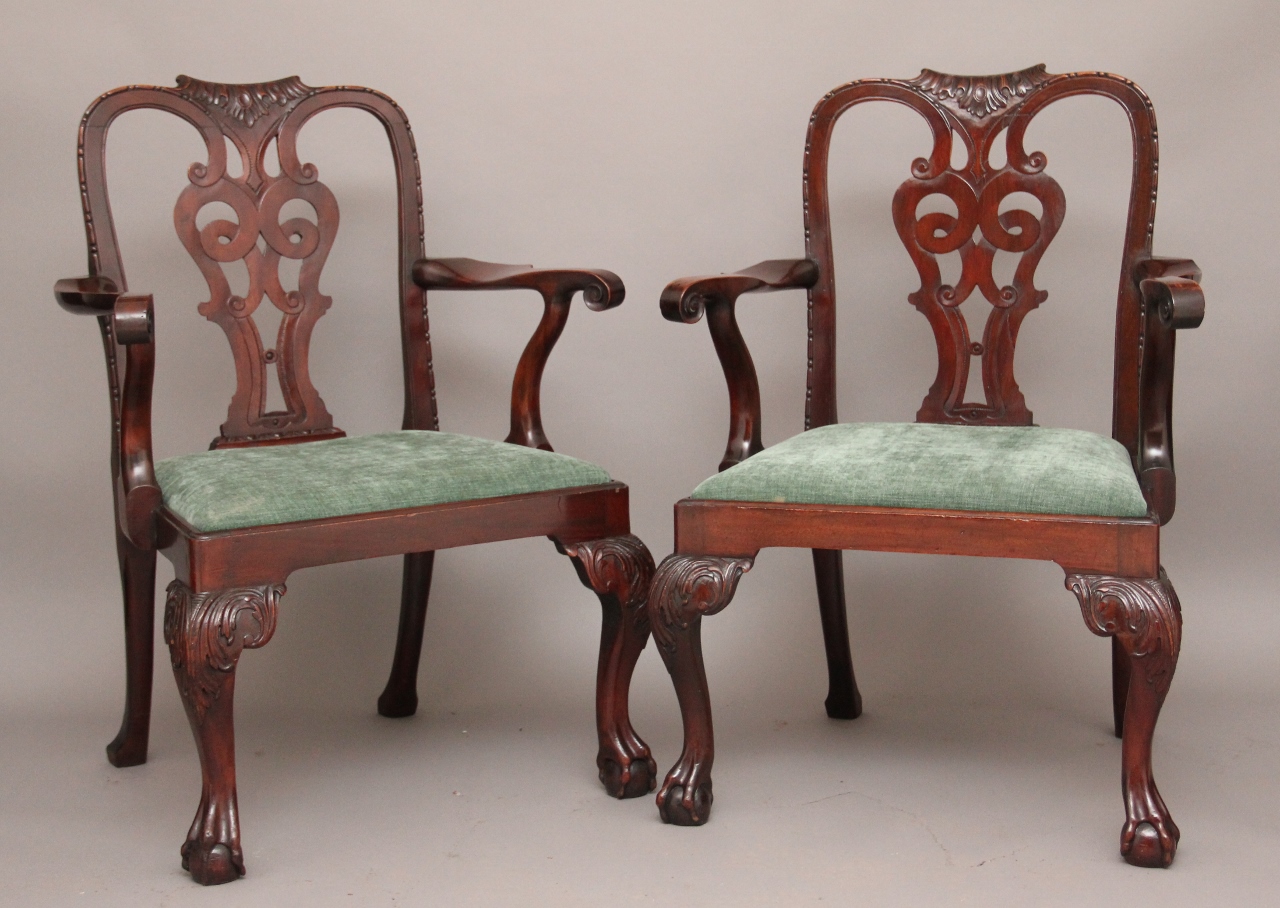 Pair of Mahogany Armchairs (1 of 1)