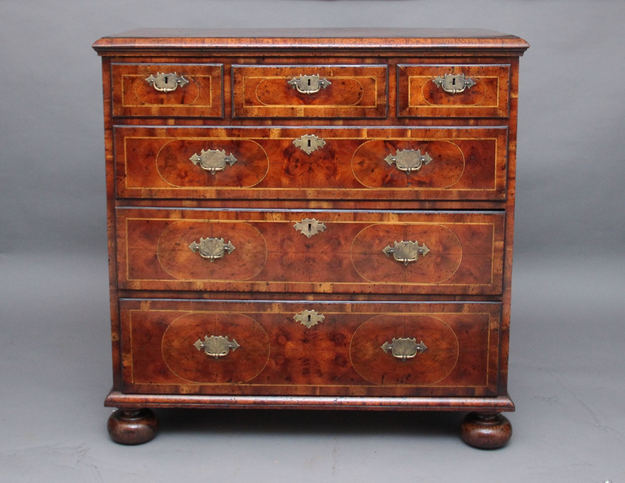 Oyster Wood Chest of Drawers c.1780 (1 of 1)