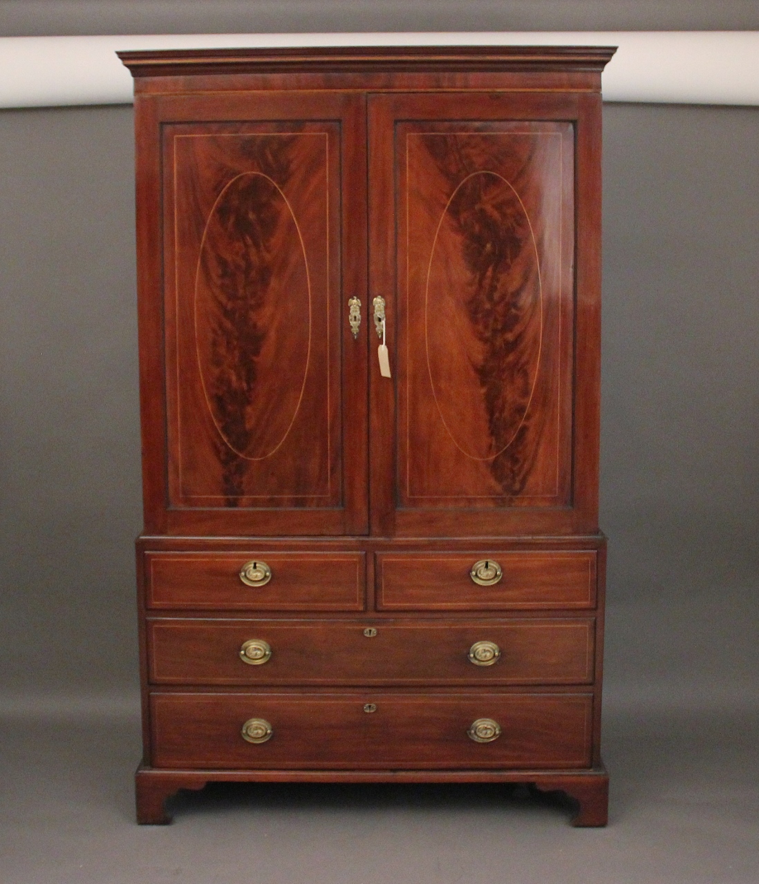 Inlaid Press Cupboard c.1800 (1 of 1)