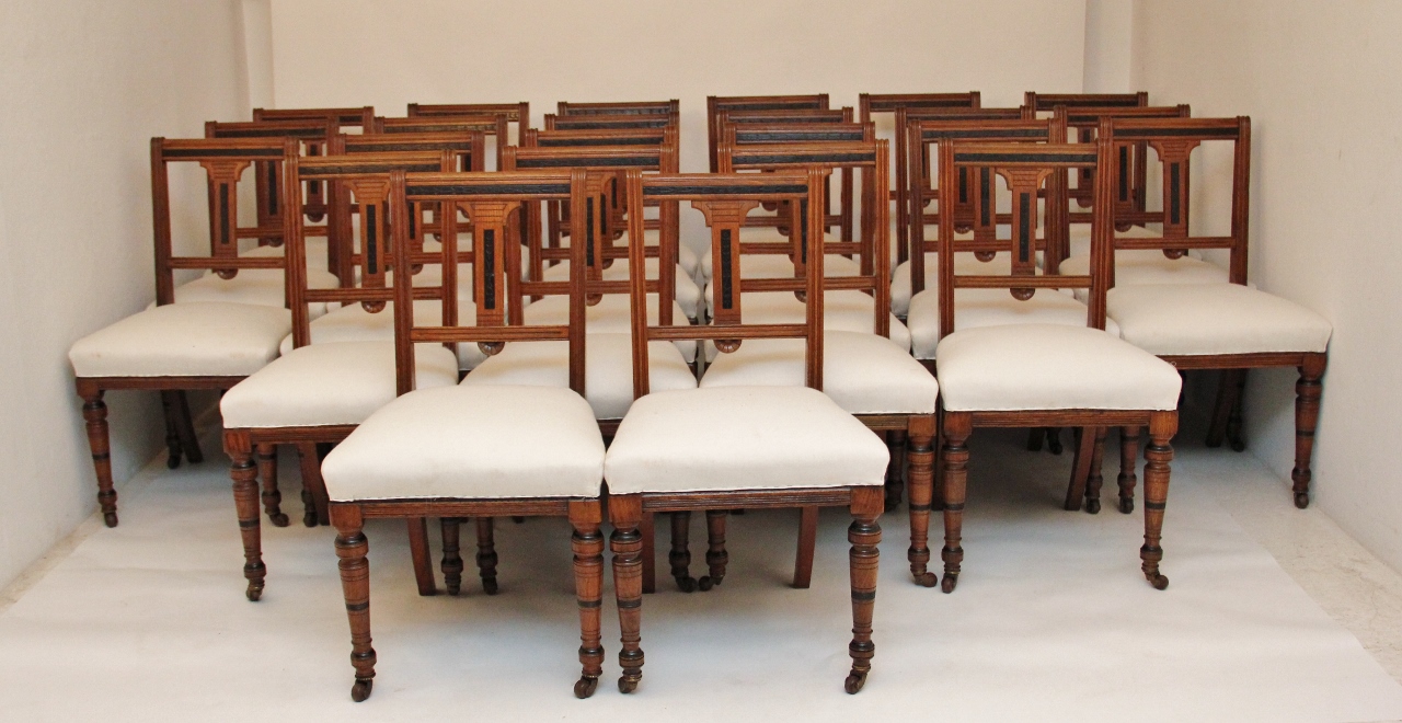 A set of 24 Oak Dining Chairs c.1880 (1 of 1)