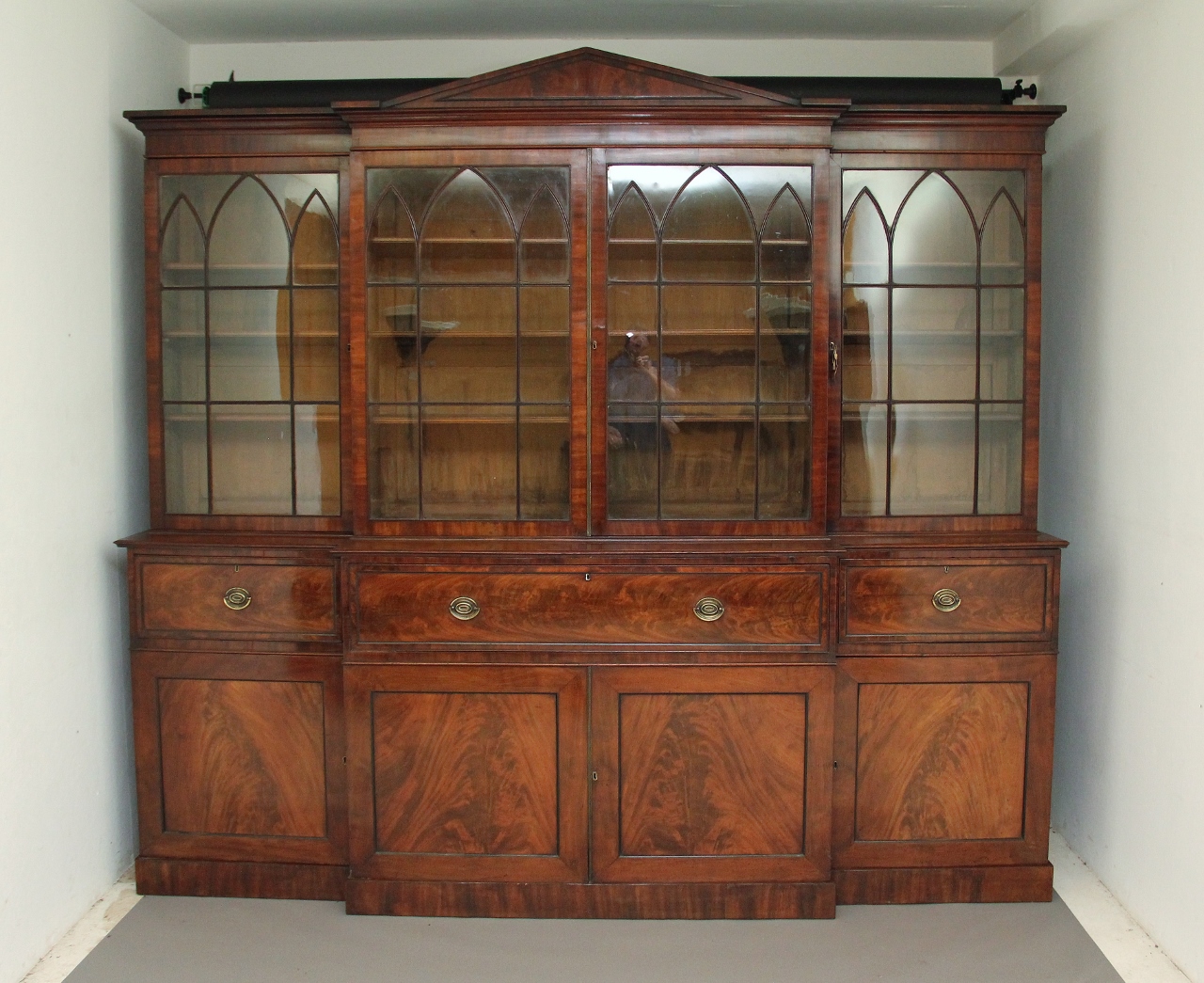 Mahogany Breakfront Bookcase (c.1830) (1 of 1)