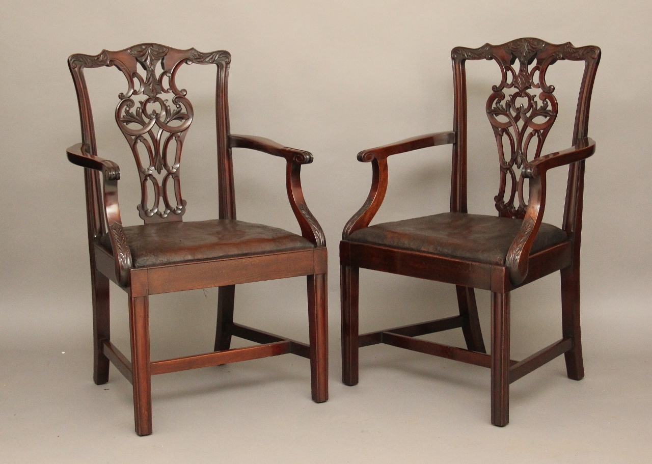 Pair Mahogany Armchairs (c.1880) (1 of 1)