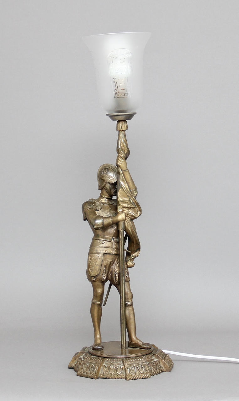 Early 20th Century Brass Lamp c.1920 (1 of 10)
