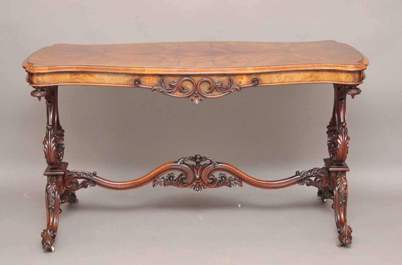 Walnut Stretcher Table c.1860 (1 of 9) Walnut Stretcher Table c.1860 (1 of 9)