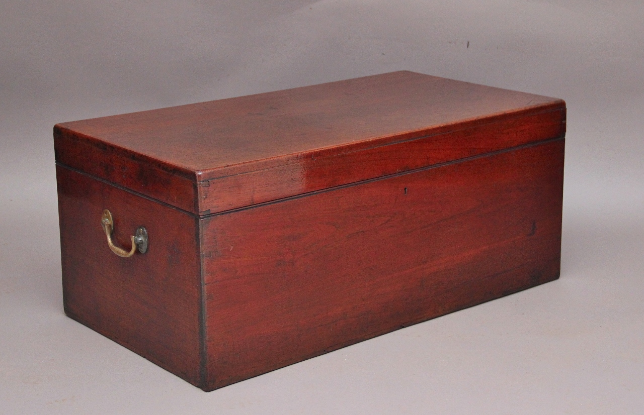 19th Century Mahogany Trunk c.1860 (1 of 1)