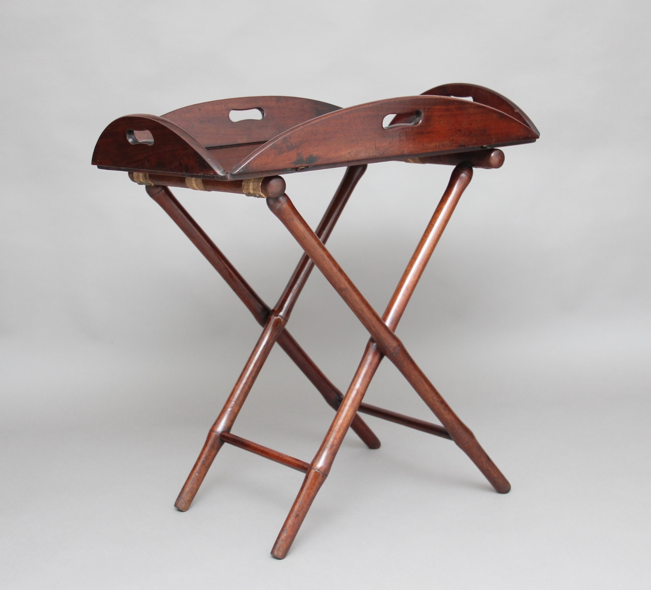 19th Century Mahogany Folding Butlers Tray On Stand (1 of 6) 19th Century Mahogany Folding Butlers Tray On Stand (1 of 6)