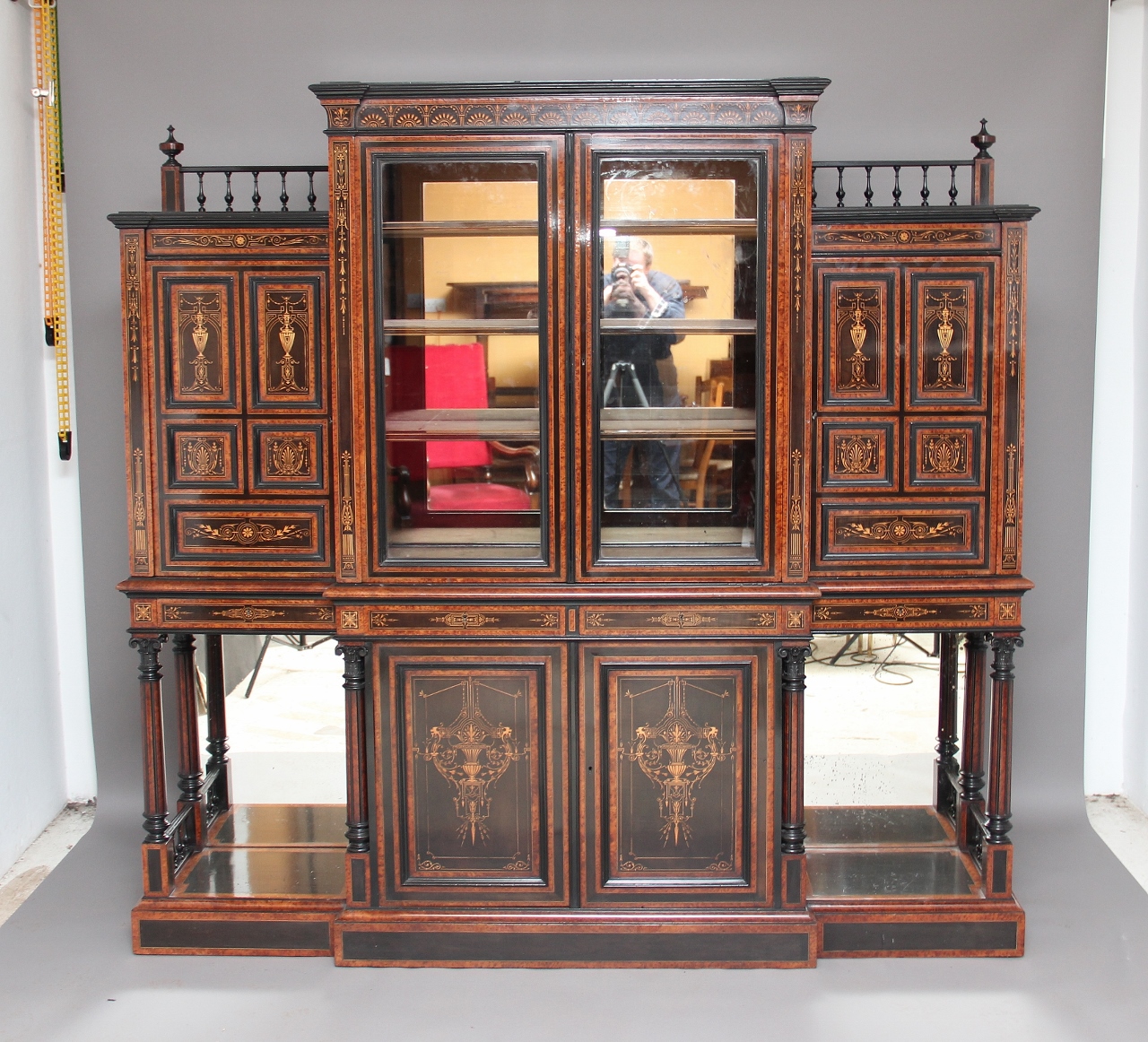 Aesthetic Movement Display Cabinet by Lamb of Manchester (1 of 12)