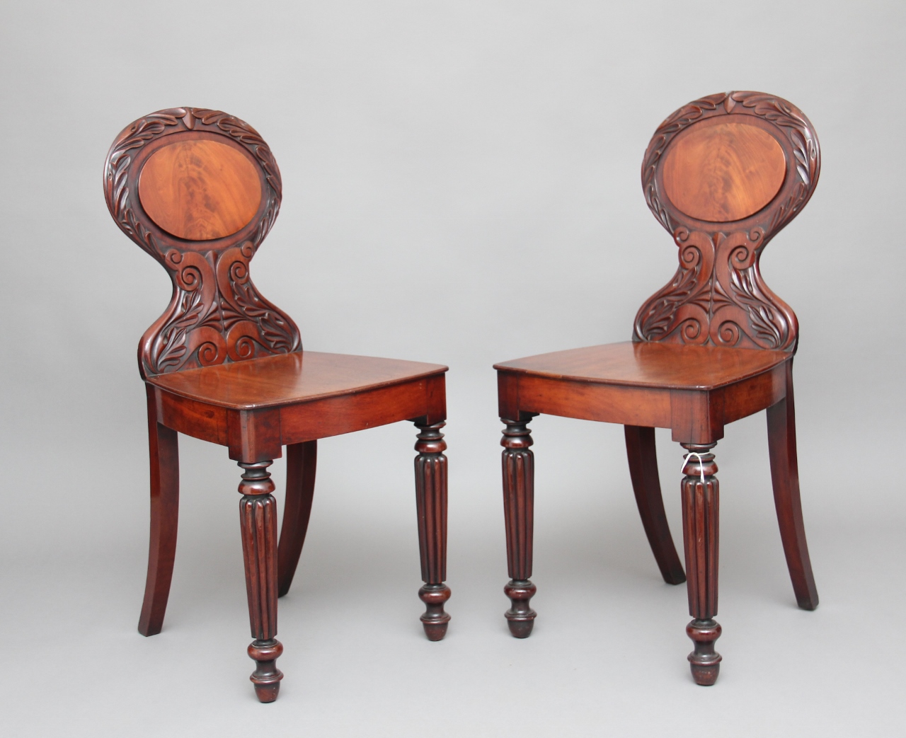 Pair of 19th Century Mahogany Hall Chairs (1 of 1) Pair of 19th Century Mahogany Hall Chairs (1 of 1)
