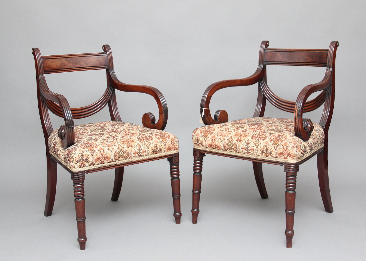 Pair of 19th Century Mahogany Armchairs (1 of 1) Pair of 19th Century Mahogany Armchairs (1 of 1)
