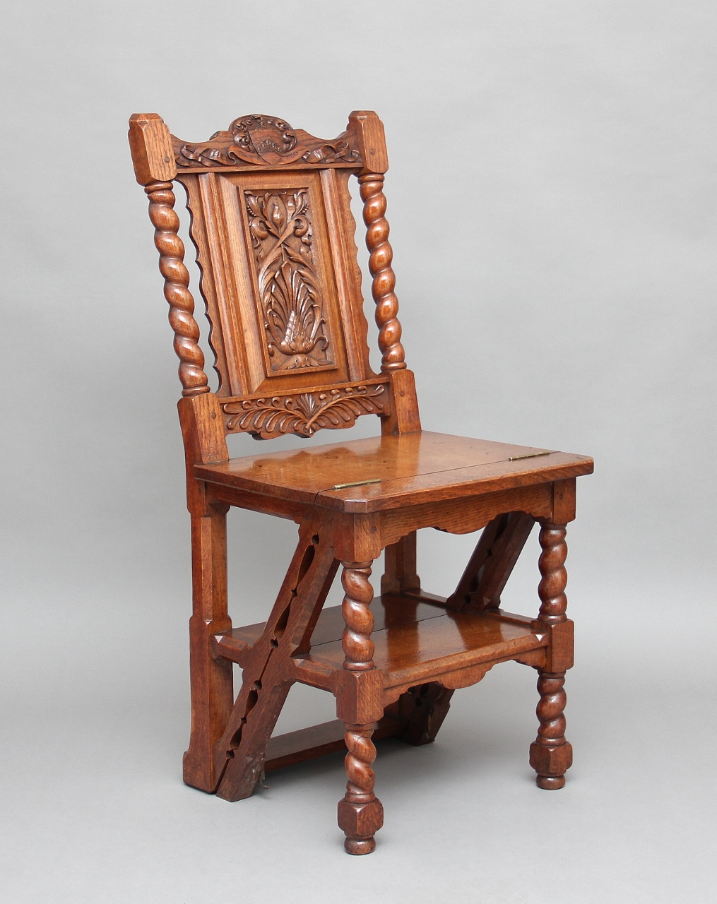 19th Century Oak Metamorphic Library Step Chair (1 of 1) 19th Century Oak Metamorphic Library Step Chair (1 of 1)