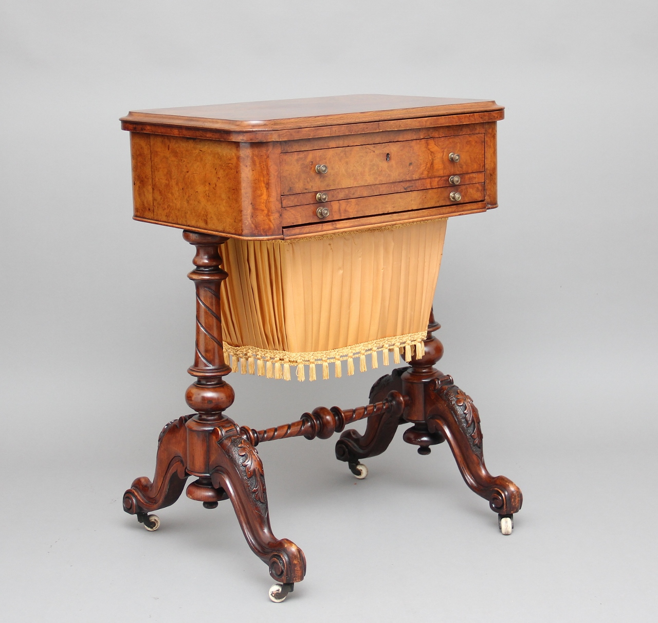19th Century Burr Walnut Games Table (1 of 1)
